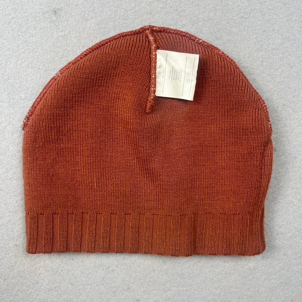 Carhartt Beanie Hat AOP Cream Orange Logo Knit Winter Streetwear RARE Collectors - Picture 11 of 12